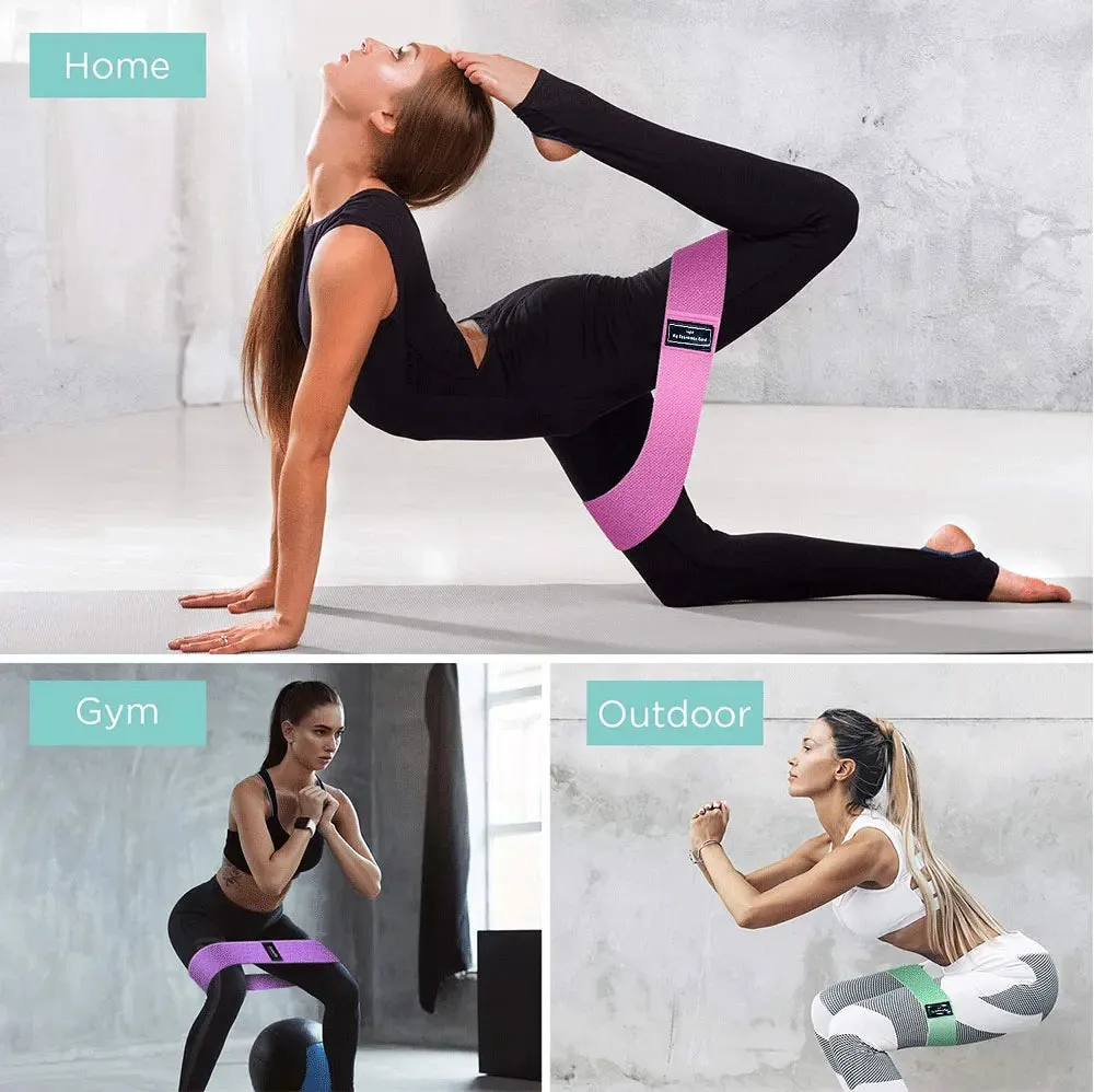 1PCS Unisex Fitness Elastic Band for Sports Legs Thigh Glutes Butt Squat 3 Levels Resistance Gym Bands For Wide Workout Exercise