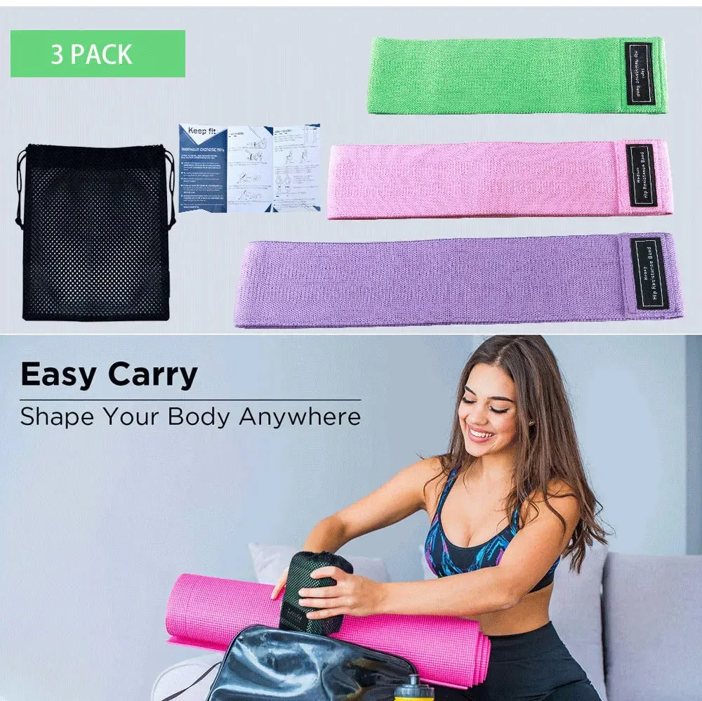 1PCS Unisex Fitness Elastic Band for Sports Legs Thigh Glutes Butt Squat 3 Levels Resistance Gym Bands For Wide Workout Exercise