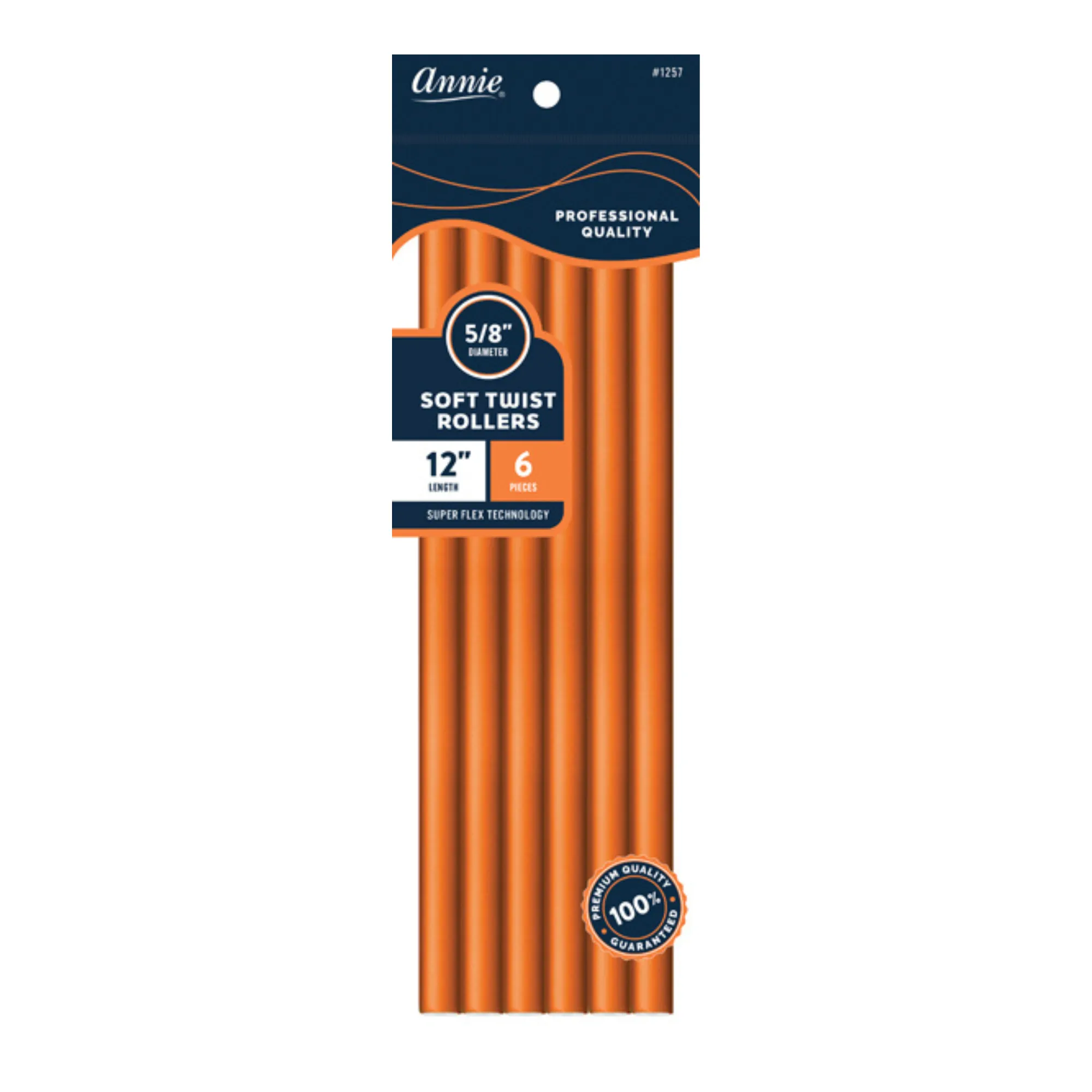 Annie Soft Twist Roller 12In 6ct Orange