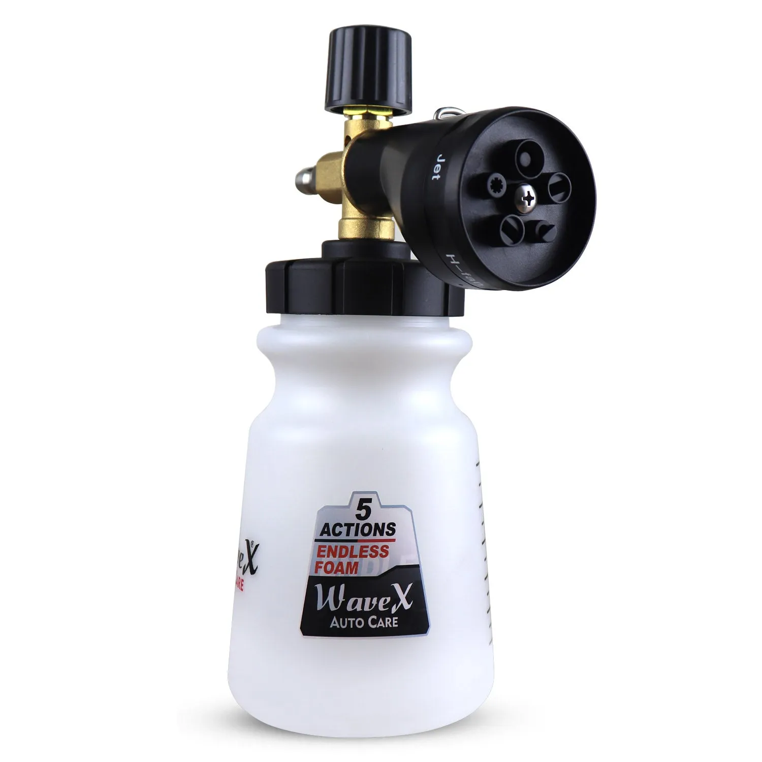 Foam Cannon 3.0 for pressure washer | Upgraded 5 Foaming Actions gives ultimate control over shampoo foam| Generates Super Thick Snow Foam | Ultra-Premium Quality
