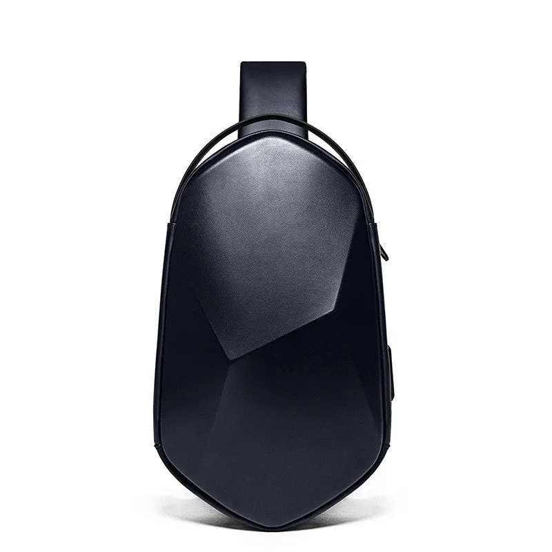 Hard shell polyhedron fashionable men's bag