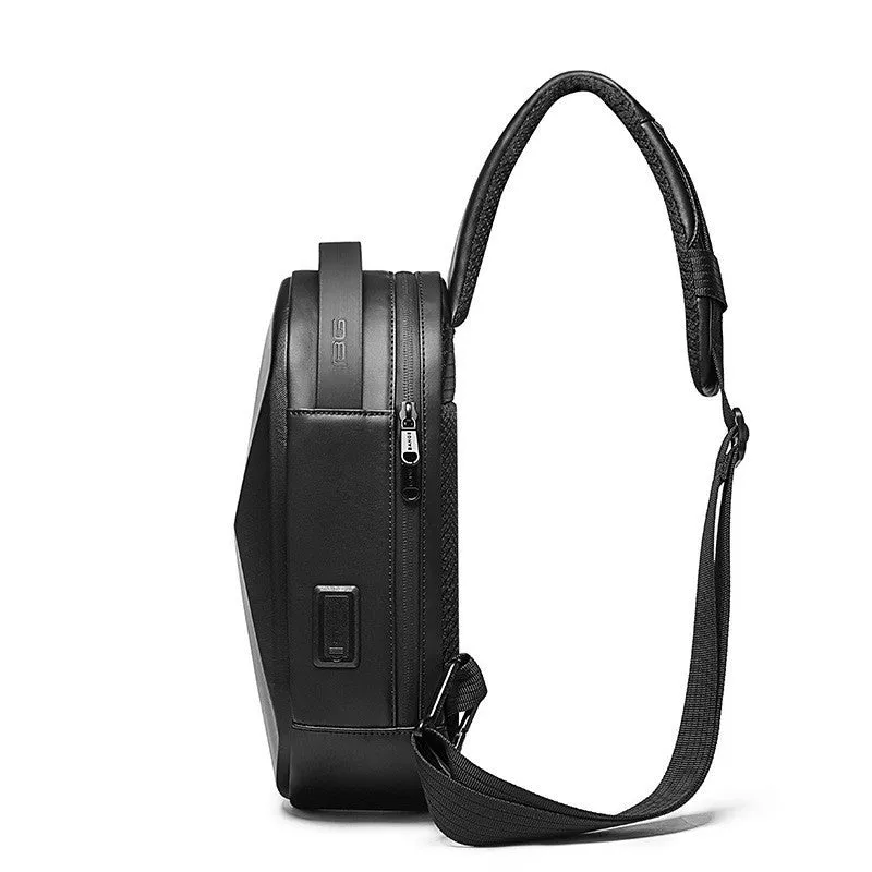 Hard shell polyhedron fashionable men's bag