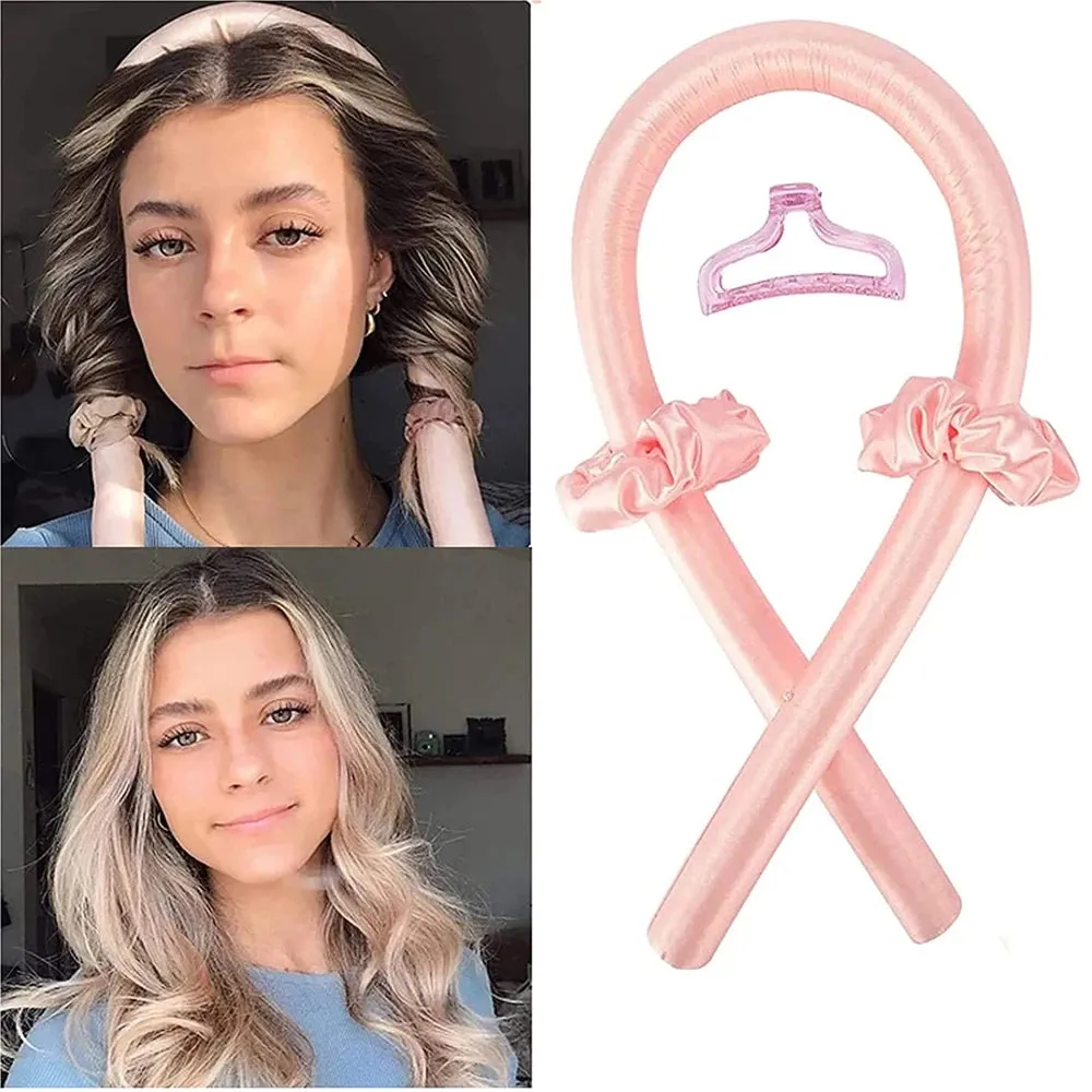 Heatless Curling Rod Headband No Heat Hair Curlers Ribbon Hair Rollers Sleeping Soft Curl Bar Wave Formers DIY Hair Styling Tool