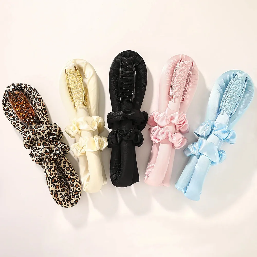 Heatless Curling Rod Headband No Heat Hair Curlers Ribbon Hair Rollers Sleeping Soft Curl Bar Wave Formers DIY Hair Styling Tool