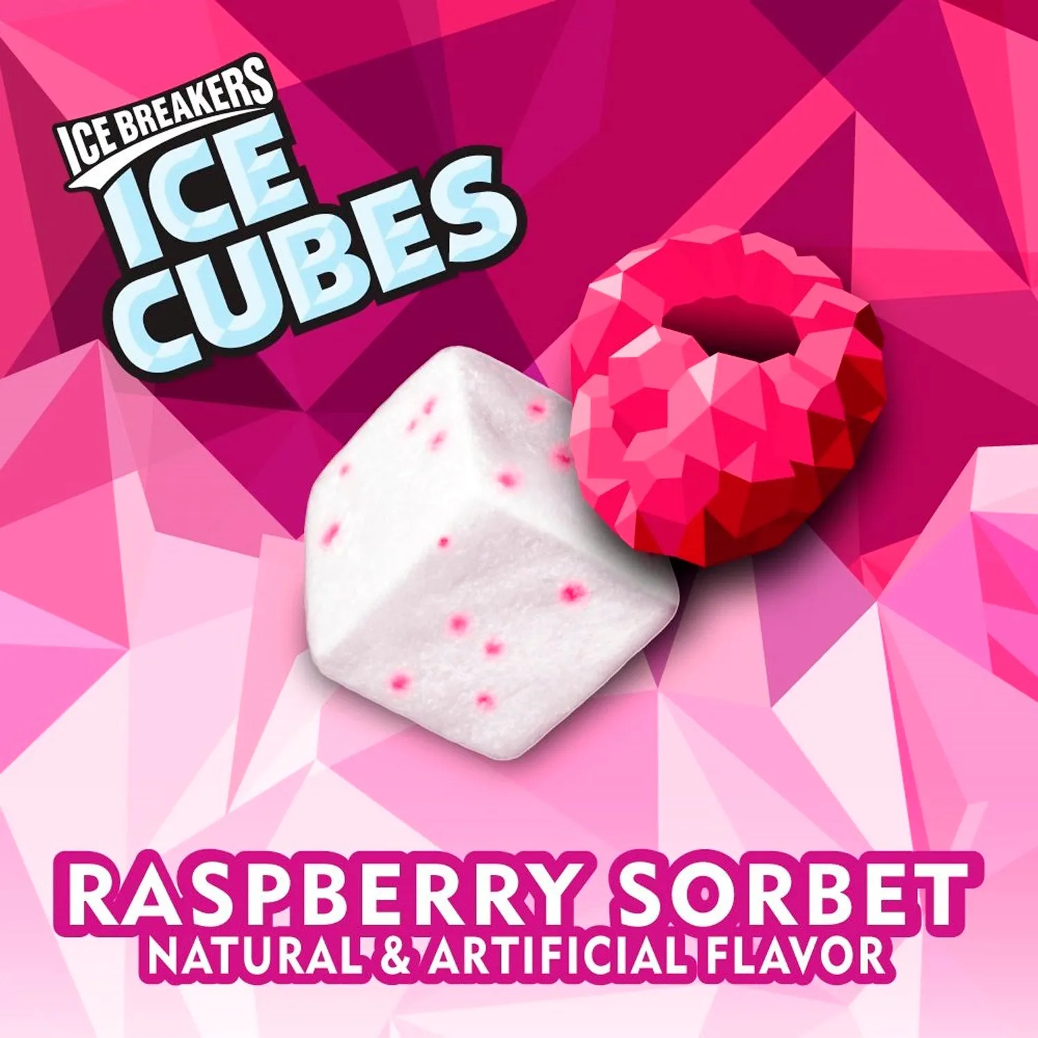Ice Breakers Gum, Sugar Free Ice Cubes, Raspberry Sorbet - 4 Pack, 40 Ct Each