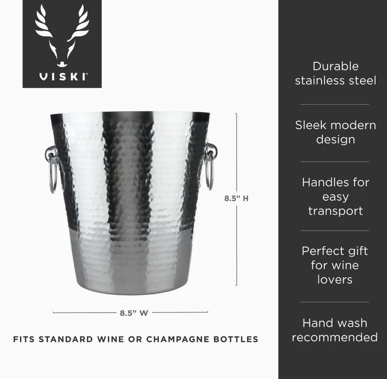 Irving Hammered Stainless Steel Ice Bucket