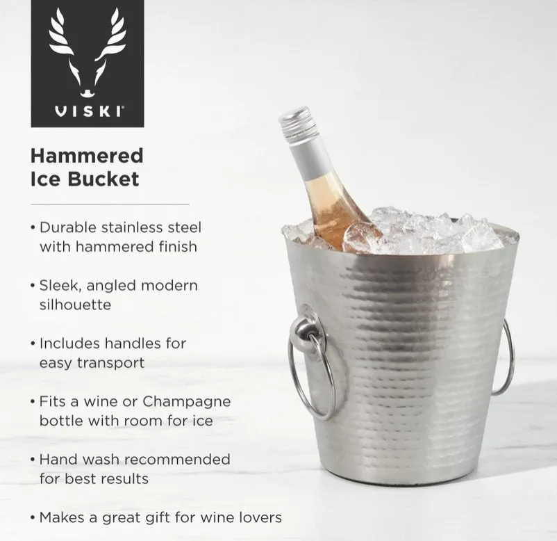 Irving Hammered Stainless Steel Ice Bucket