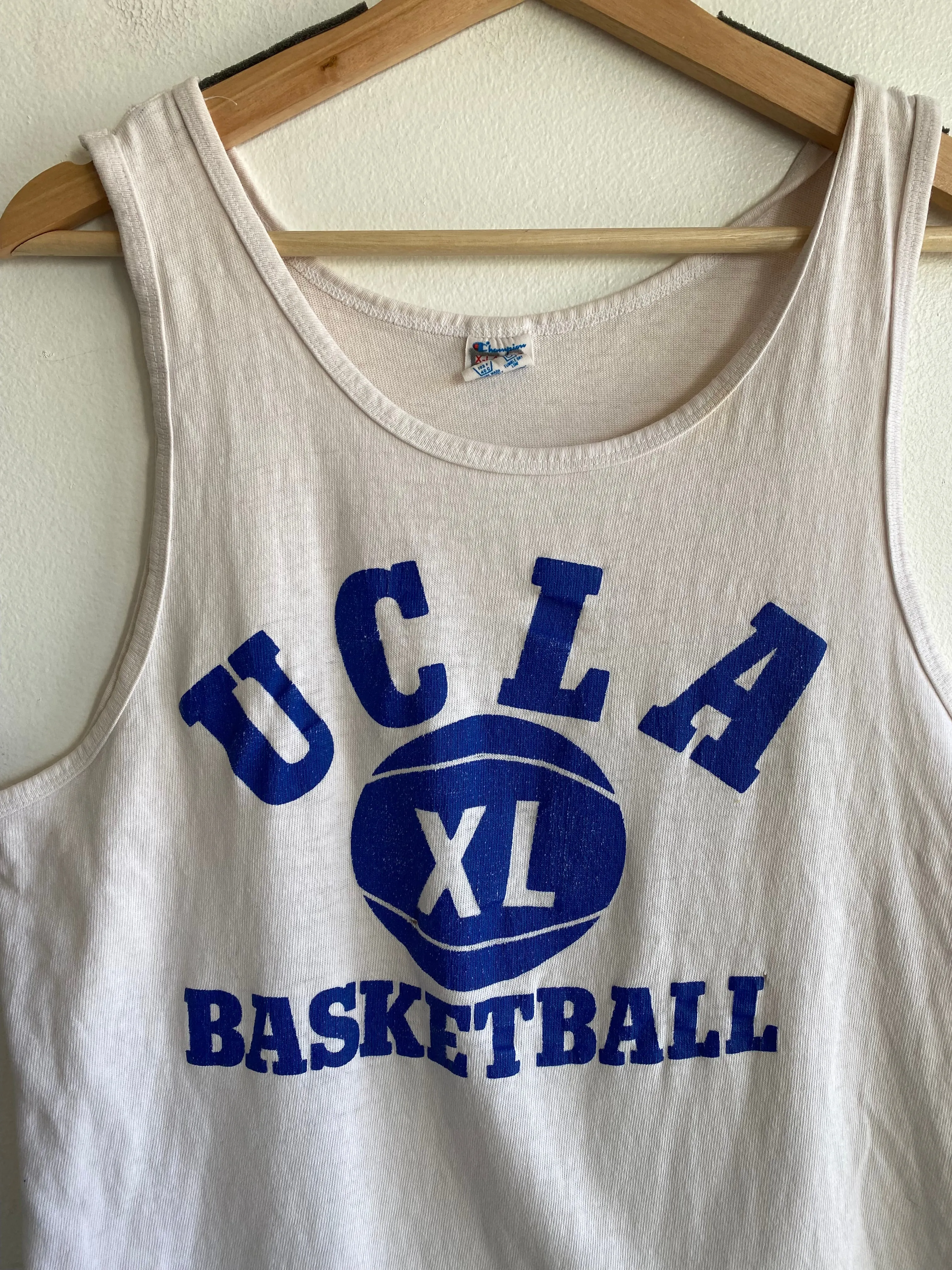 Vintage 1980s Champion UCLA Basketball Tank Top T-Shirt