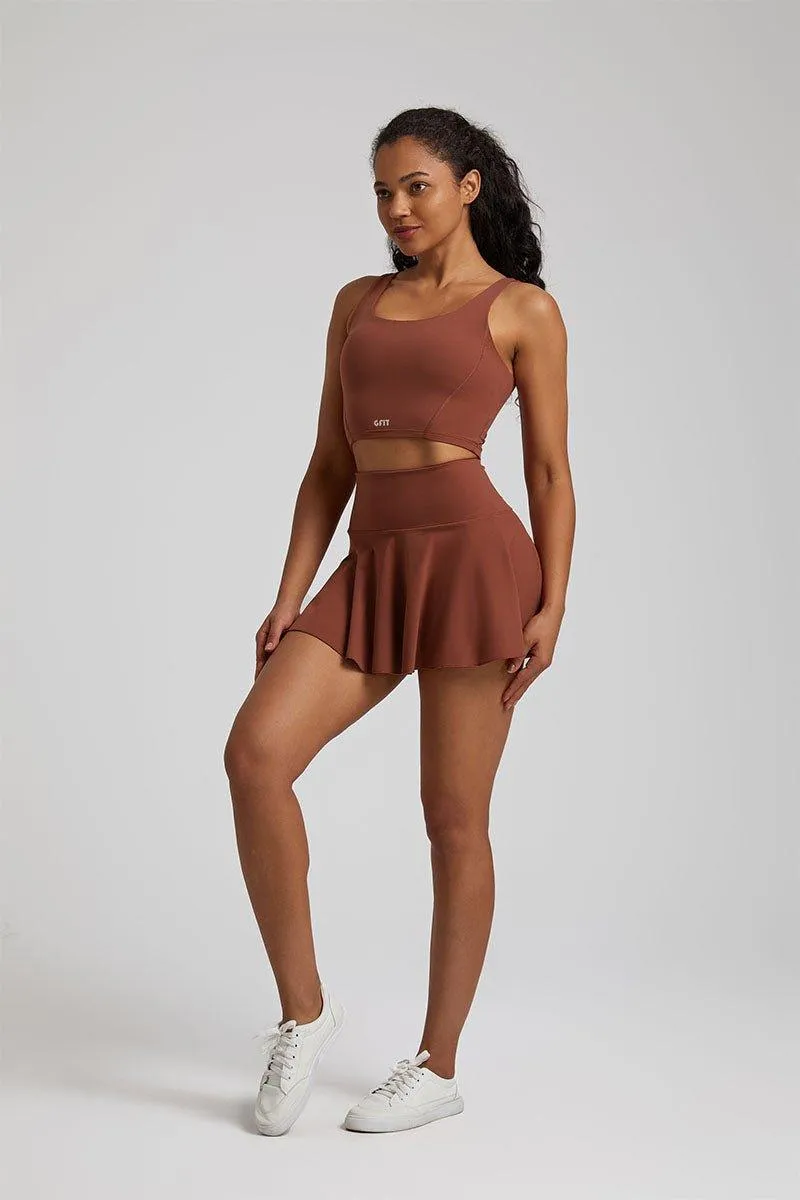 Women's Yoga Set - GFIT 2.0 High-Waist Skirt & Round-Neckline Bra