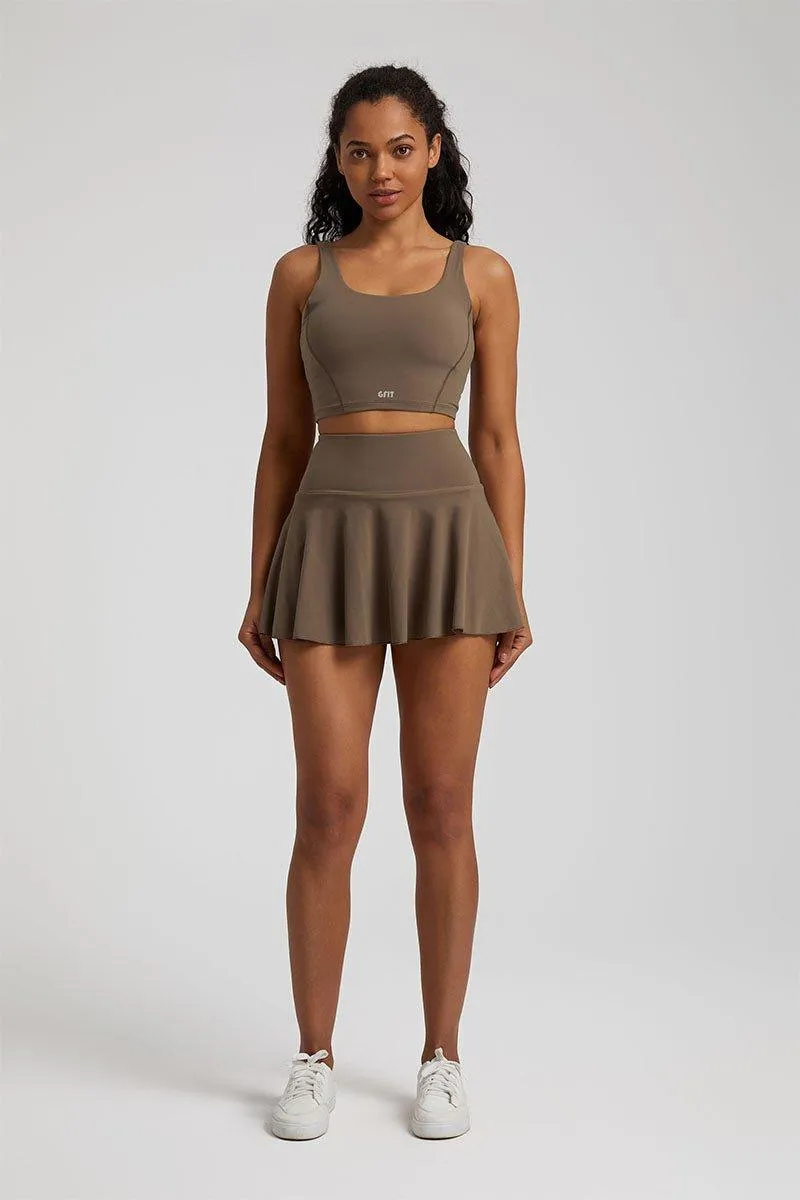 Women's Yoga Set - GFIT 2.0 High-Waist Skirt & Round-Neckline Bra