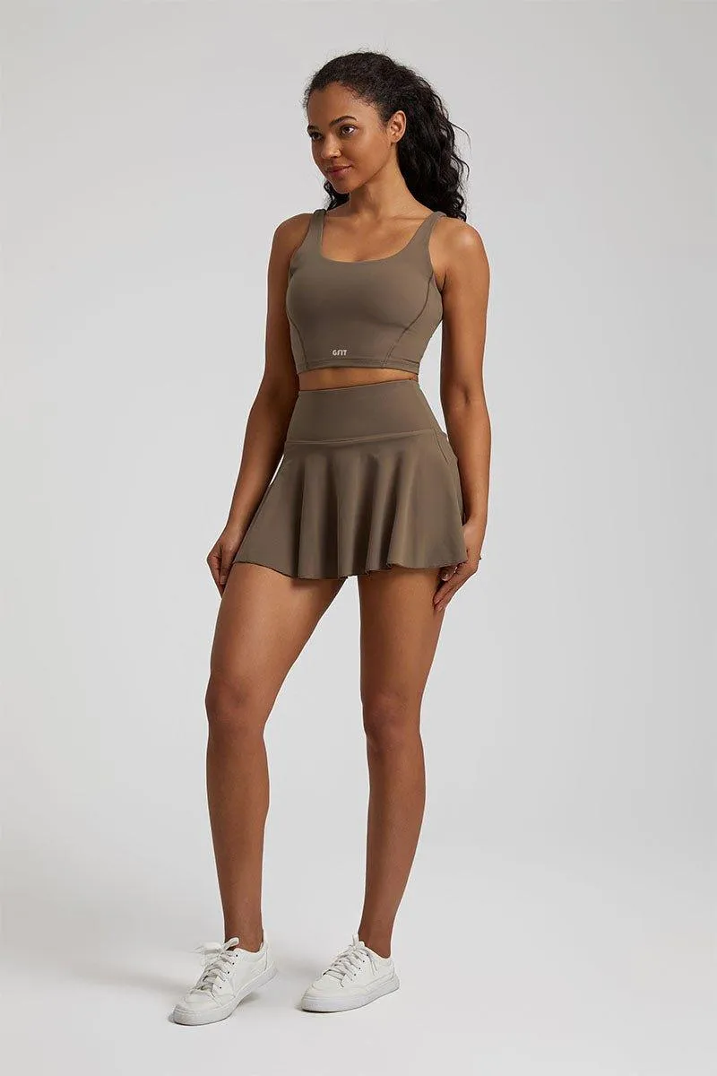 Women's Yoga Set - GFIT 2.0 High-Waist Skirt & Round-Neckline Bra