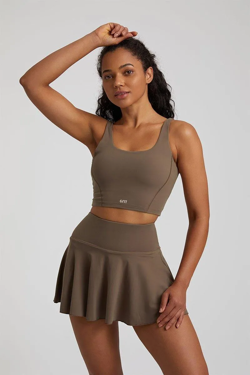 Women's Yoga Set - GFIT 2.0 High-Waist Skirt & Round-Neckline Bra