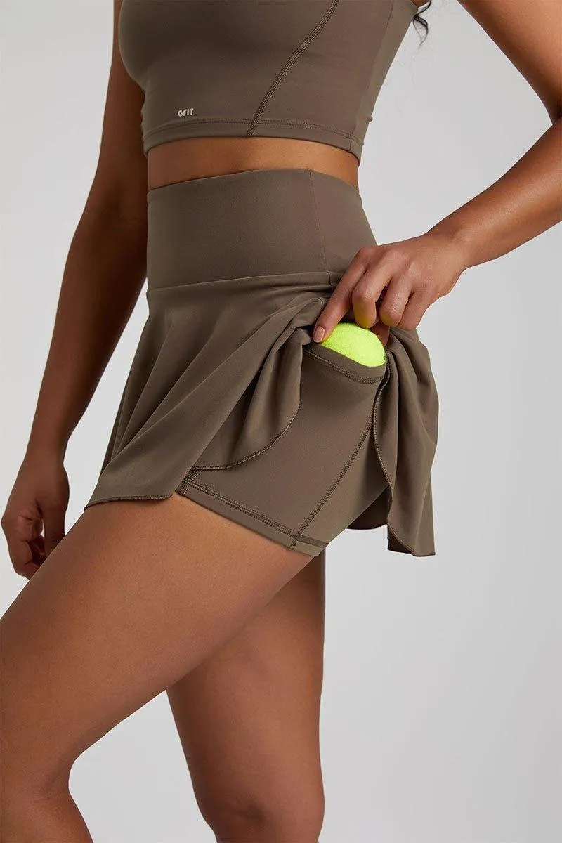 Women's Yoga Set - GFIT 2.0 High-Waist Skirt & Round-Neckline Bra