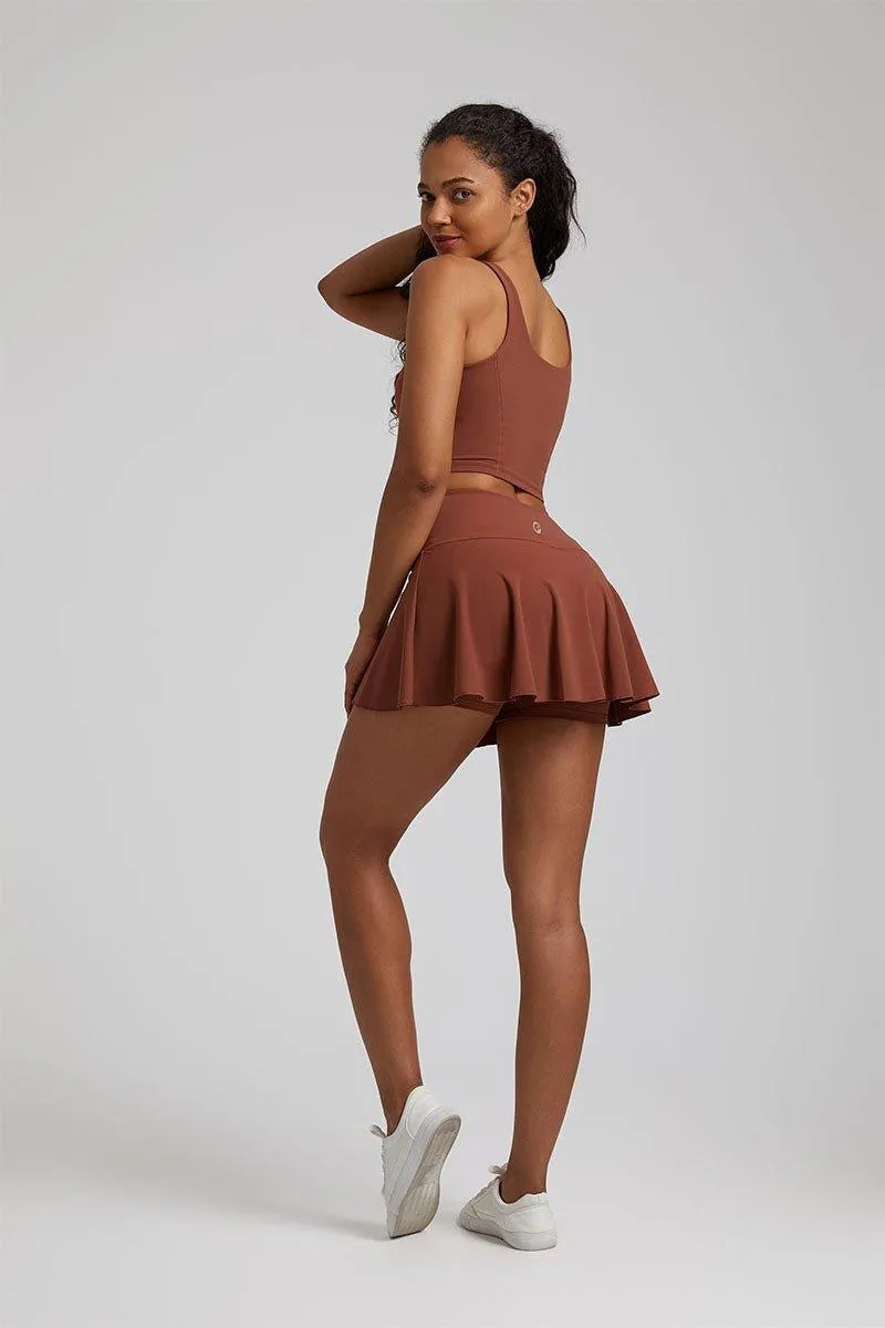 Women's Yoga Set - GFIT 2.0 High-Waist Skirt & Round-Neckline Bra