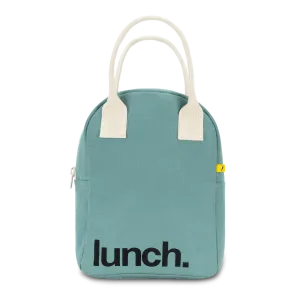 Zipper Lunch Bag - 'Lunch' in Teal by Fluf